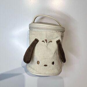 New Pochacco Velour corduroy soft material Cosmetic pen pencil makeup brush bag